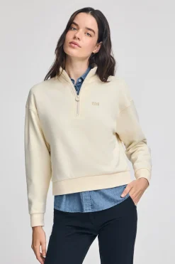 Polo Club Sweat-Shirts*Sweat écru boxy fit à logo caoutchouté Beige