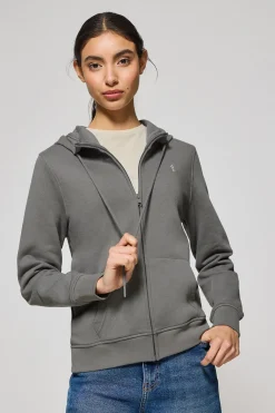 Polo Club Sweat-Shirts*Sweat gris à poches zippé et capuche avec broderie Rigby Go Asphalte