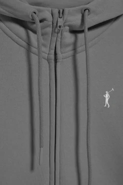 Polo Club Sweat-Shirts*Sweat gris à poches zippé et capuche avec broderie Rigby Go Asphalte