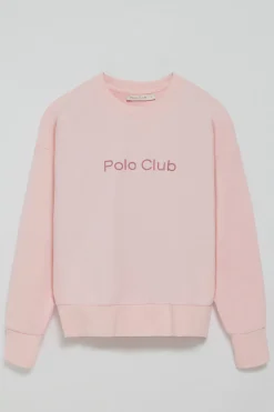 Polo Club Sweat-Shirts*Sweat avec logo caoutchouté sur le devant Rose