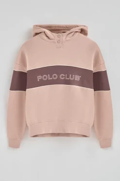 Polo Club Sweat-Shirts*Sweat avec capuche et logo Rose pâle