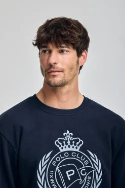Polo Club Sweat-Shirts*Sweat Saddie avec motif nautique brodé Bleu Marine