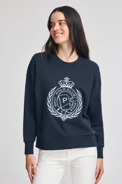 Polo Club Sweat-Shirts*Sweat Syren avec motif nautique brodé Bleu Marine