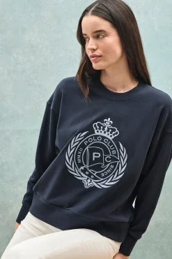 Polo Club Sweat-Shirts*Sweat Syren avec motif nautique brodé Bleu Marine