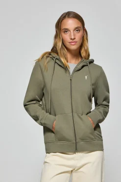 Polo Club Sweat-Shirts*Sweat à poches zippé et capuche avec broderie Rigby Go Vert militaire