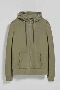 Polo Club Sweat-Shirts*Sweat à poches zippé et capuche avec broderie Rigby Go Vert militaire