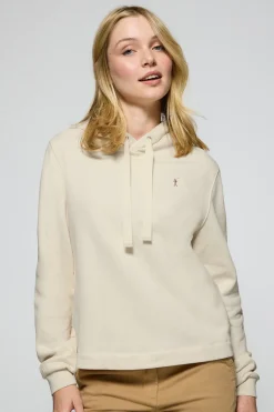 Polo Club Sweat-Shirts*Sweat-shirt à capuche écru avec logo brodé Rigby Go Beige