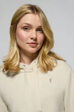 Polo Club Sweat-Shirts*Sweat-shirt à capuche écru avec logo brodé Rigby Go Beige