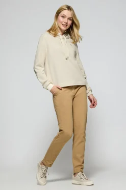 Polo Club Sweat-Shirts*Sweat-shirt à capuche écru avec logo brodé Rigby Go Beige