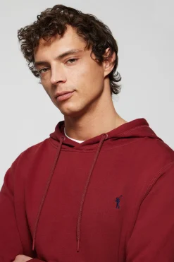 Polo Club Sweat-Shirts*Sweat-shirt à capuche avec poches et logo Rigby Go Grenat