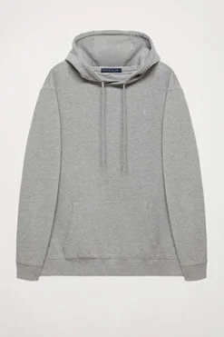Polo Club Sweat-Shirts*Sweat-shirt à capuche gris chiné avec poches et logo Rigby Go Gris Vigoré