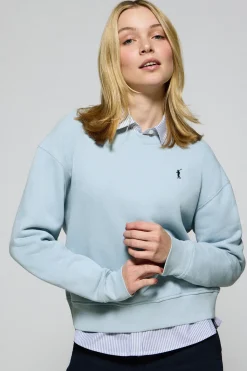 Polo Club Sweat-Shirts*Sweat-shirt à col ras du cou bleu pâle à logo brodé Rigby Go Bleu ciel