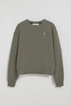 Polo Club Sweat-Shirts*Sweat-shirt à col ras du cou vert avec logo brodé Rigby Go Vert militaire