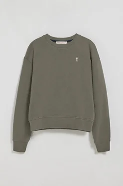 Polo Club Sweat-Shirts*Sweat-shirt à col ras du cou vert avec logo brodé Rigby Go Vert militaire