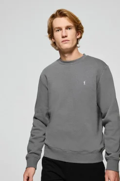 Polo Club Sweat-Shirts*Sweat-shirt à col ras du cou gris bitume avec logo brodé Rigby Go Asphalte