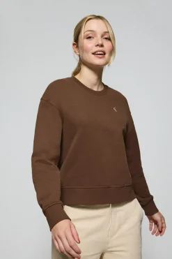 Polo Club Sweat-Shirts*Sweat-shirt à col ras du cou marron avec logo brodé Rigby Go Brun