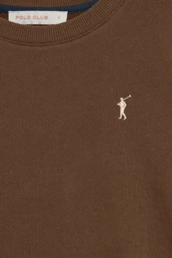 Polo Club Sweat-Shirts*Sweat-shirt à col ras du cou marron avec logo brodé Rigby Go Brun