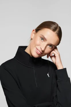 Polo Club Sweat-Shirts*Sweat-shirt à demi-fermeture éclair avec logo Rigby Go Noir