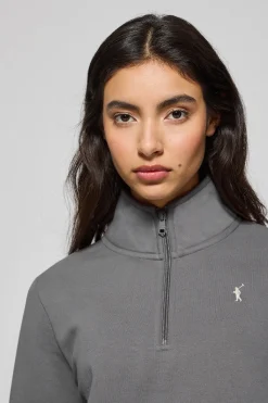 Polo Club Sweat-Shirts*Sweat-shirt à demi-fermeture éclair avec logo Rigby Go gris Asphalte