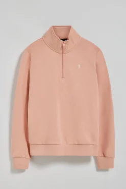 Polo Club Sweat-Shirts*Sweat-shirt à demi-fermeture éclair avec logo Rigby Go Rose pâle