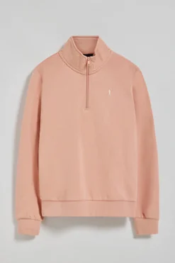 Polo Club Sweat-Shirts*Sweat-shirt à demi-fermeture éclair avec logo Rigby Go Rose pâle