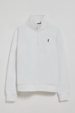 Polo Club Sweat-Shirts*Sweat-shirt à demi-fermeture éclair avec logo Rigby Go Blanc