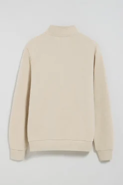 Polo Club Sweat-Shirts*Sweat-shirt à fermeture éclair partielle écru avec logo Rigby Go Beige