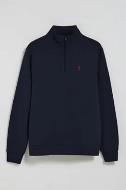 Polo Club Sweat-Shirts*Sweat-shirt à fermeture éclair partielle avec logo Rigby Go Bleu Marine
