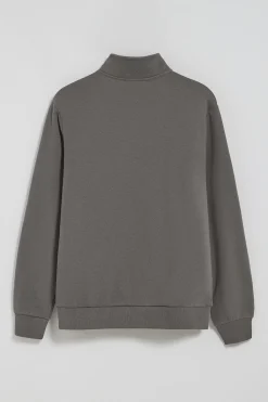 Polo Club Sweat-Shirts*Sweat-shirt à fermeture éclair partielle gris avec logo Rigby Go Asphalte