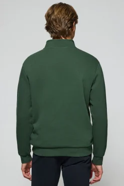 Polo Club Sweat-Shirts*Sweat-shirt à fermeture éclair partielle avec logo Rigby Go Vert Bouteille
