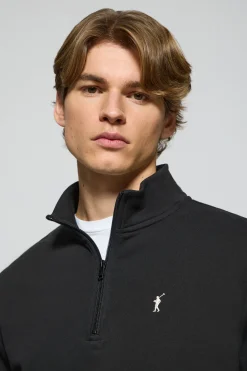 Polo Club Sweat-Shirts*Sweat-shirt à fermeture éclair partielle avec logo Rigby Go Noir