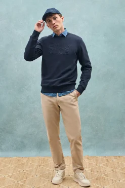 Polo Club Sweat-Shirts*Sweat-shirt ample Iconic avec logo en relief Bleu Marine