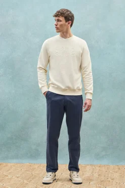 Polo Club Sweat-Shirts*Sweat-shirt ample Iconic écru avec logo en relief Beige
