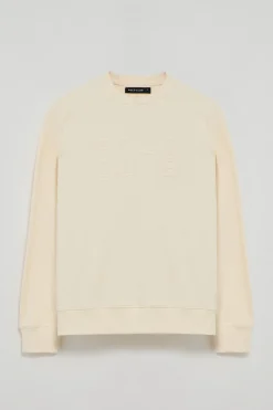 Polo Club Sweat-Shirts*Sweat-shirt ample Iconic écru avec logo en relief Beige