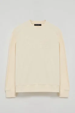 Polo Club Sweat-Shirts*Sweat-shirt ample Iconic écru avec logo en relief Beige