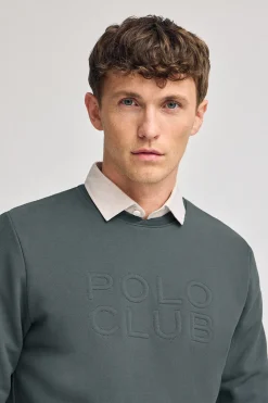 Polo Club Sweat-Shirts*Sweat-shirt ample Iconic gris avec logo en relief Gris Pierre