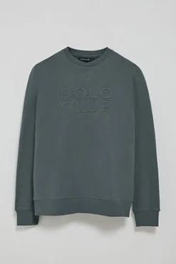 Polo Club Sweat-Shirts*Sweat-shirt ample Iconic gris avec logo en relief Gris Pierre