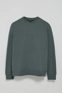 Polo Club Sweat-Shirts*Sweat-shirt ample Iconic gris avec logo en relief Gris Pierre