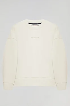 Polo Club Sweat-Shirts*Sweat-shirt basique à col ras du cou Minimal Beige
