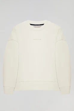 Polo Club Sweat-Shirts*Sweat-shirt basique à col ras du cou Minimal Beige