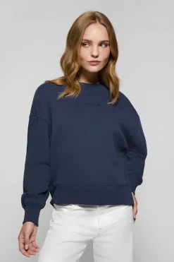 Polo Club Sweat-Shirts*Sweat-shirt basique navy à col ras du cou Minimal Bleu Marine