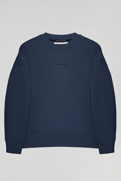 Polo Club Sweat-Shirts*Sweat-shirt basique navy à col ras du cou Minimal Bleu Marine