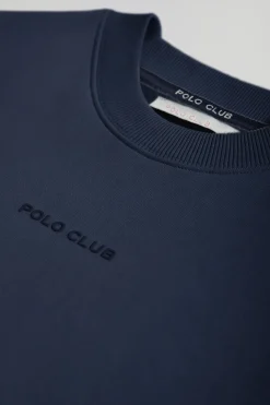 Polo Club Sweat-Shirts*Sweat-shirt basique navy à col ras du cou Minimal Bleu Marine