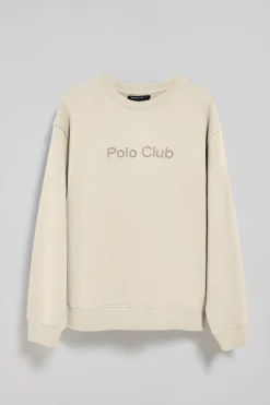 Polo Club Sweat-Shirts*Sweat-shirt à col ras du cou et logo Beige