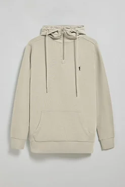 Polo Club Sweat-Shirts*Sweat-shirt à fermeture éclair partielle avec capuche et broderie Rigby Go Beige
