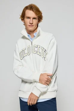 Polo Club Sweat-Shirts*Sweat-shirt Seldon à fermeture éclair partielle avec imprimé Beige