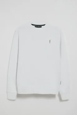 Polo Club Sweat-Shirts*Sweat-shirt relax à col ras du cou avec logo Rigby caoutchouté Blanc