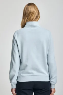Polo Club Sweat-Shirts*Sweat-shirt bleu clair à fermeture éclair partielle et broderie Rigby Go Bleu ciel