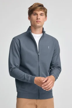 Polo Club Sweat-Shirts*Sweat-shirt bleu à col montant, fermeture éclair avec logo Rigby Go Denim
