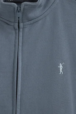 Polo Club Sweat-Shirts*Sweat-shirt bleu à col montant, fermeture éclair avec logo Rigby Go Denim